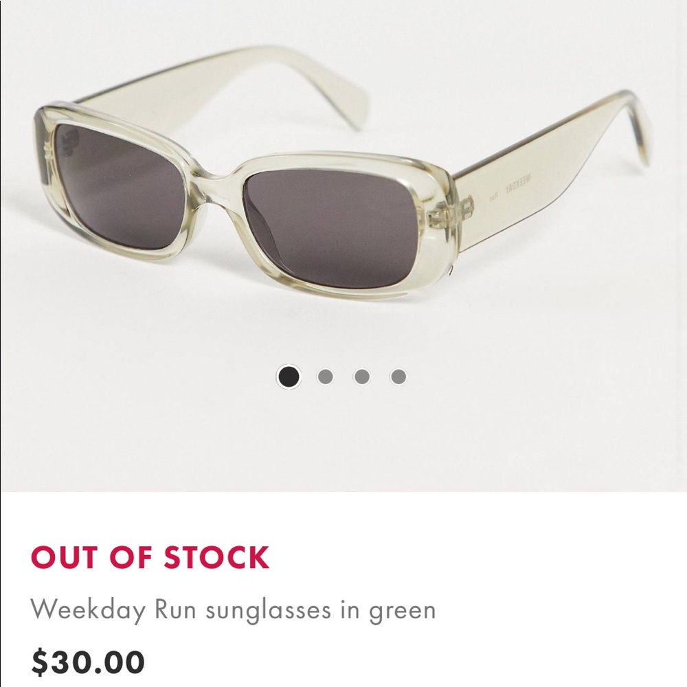 ASOS Weekday Square clear acetate sunglasses